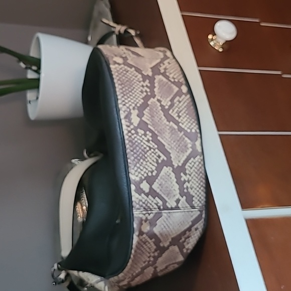 Coach Crossbody Leather Purse with Snakeskin Accents - Picture 3 of 3